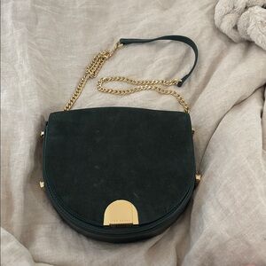 TED BAKER SUEDE LEATHER MOON BAG